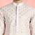 peach rayon mens kurta with printed design