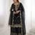 black designer sharara suit