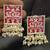 Red meenakari indo western earrings set