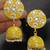 Yellow pink pink meenakari jhumki earrings set