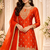 orange traditional embroidered suit