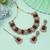 Maroon Color Kundan Necklace Set Bridal Style