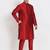 Elegant men's raw silk kurta with pants stitched maroon color