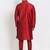 Elegant men's raw silk kurta with pants stitched maroon color