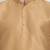 Elegant men's raw silk kurta with pants stitched golden color