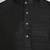 Men's raw silk black kurta with cotton pant set