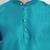 Men's raw silk teal blue kurta with cotton pant set