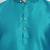 Men's raw silk teal blue kurta with gold churidar set