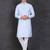 Men's sky blue cotton kurta with pant set