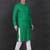 Men's green cotton kurta with pant set