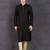 Men's black rayon kurta with golden churidar set