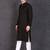 Men's black rayon kurta with pant set