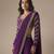 Purple embroidered satin sharara set