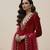 Maroon embroidered organza sharara set