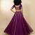 purple embroidered organza lehenga set