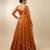 orange embroidered organza lehenga set