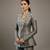 Grey embroidered raw silk indo western sharara set