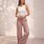 Rose casual linen blend straight fit pants