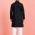 Boys black pure cotton kurta pyjama set     hanuman jayanti special print
