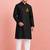Boys black pure cotton kurta pyjama set     hanuman jayanti special print