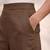 Chocolate casual linen blend straight fit pants