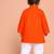 boys orange cotton kurta pyjama set with shree ram print