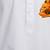 boys white cotton kurta pyjama set with hanuman sticker print 