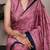 Pink color Fancy Printed Dull Satin Saree