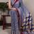 Purple color Fancy Printed Dull Satin Saree
