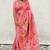 pink silk blend saree with kashmiri woven work
