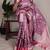 Pink Color Printed Tasar Silk With Viscose Border  Saree