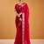 Red Color  Zari Weaving Organza Saree Work 