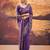 Purple  Color Printed Crepe Saree