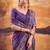 Purple  Color Printed Crepe Saree