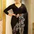 black georgette saree with sequins work