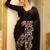Black color Sequins Embroidery Work Georgette Saree
