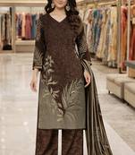 Multicolor  color crepe silk printed women unstitched dress material