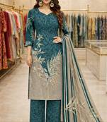 Multicolor  color crepe silk printed women unstitched dress material