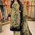 Beige color crepe silk printed women unstitched dress material