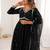 Black georgette heavy thread embroidery work kurta pant set
