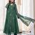 Green chanderi silk heavy thread embroidery work kurta pant set