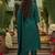 Green viscose rayon heavy thread embroidery work kurta pant set
