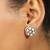 Round shape flower design antique gold plated brass stud earring for women and girls