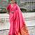 Pink paithani silk zari weaving saree with contrast blouse piece