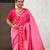 Pink paithani silk zari weaving saree with contrast blouse piece