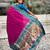 Magenta paithani silk zari weaving saree with contrast blouse piece
