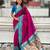 Magenta paithani silk zari weaving saree with contrast blouse piece
