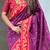 Purple paithani silk zari weaving saree with contrast blouse piece
