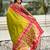Green paithani silk zari weaving saree with contrast blouse piece