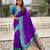 Purple paithani silk zari weaving saree with contrast blouse piece